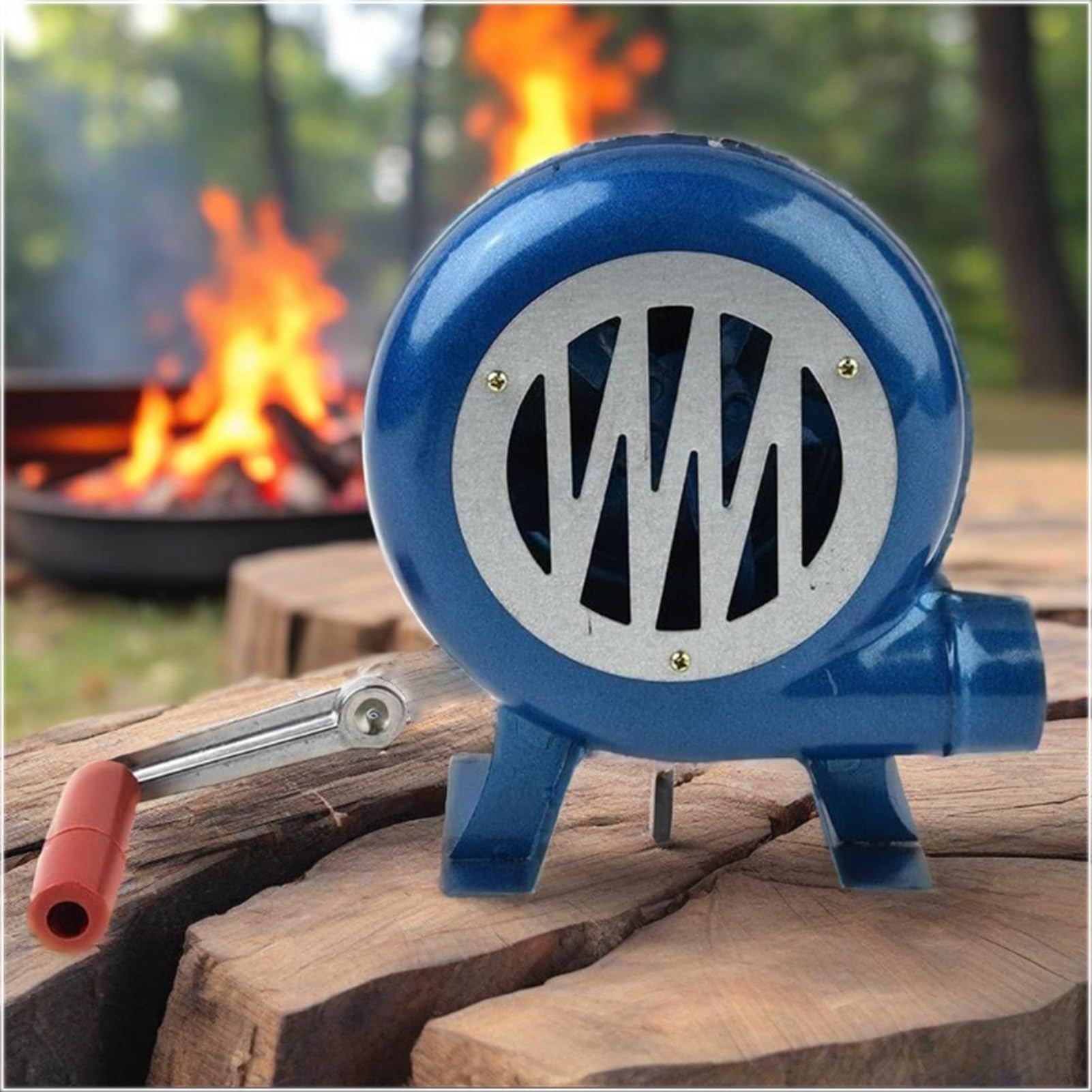 Ręczny wentylator do grilla, dmuchawa do grilla – ręczny wentylator korbowy, dmuchawa do popcornu, napowietrzacz BBQ (250 W)