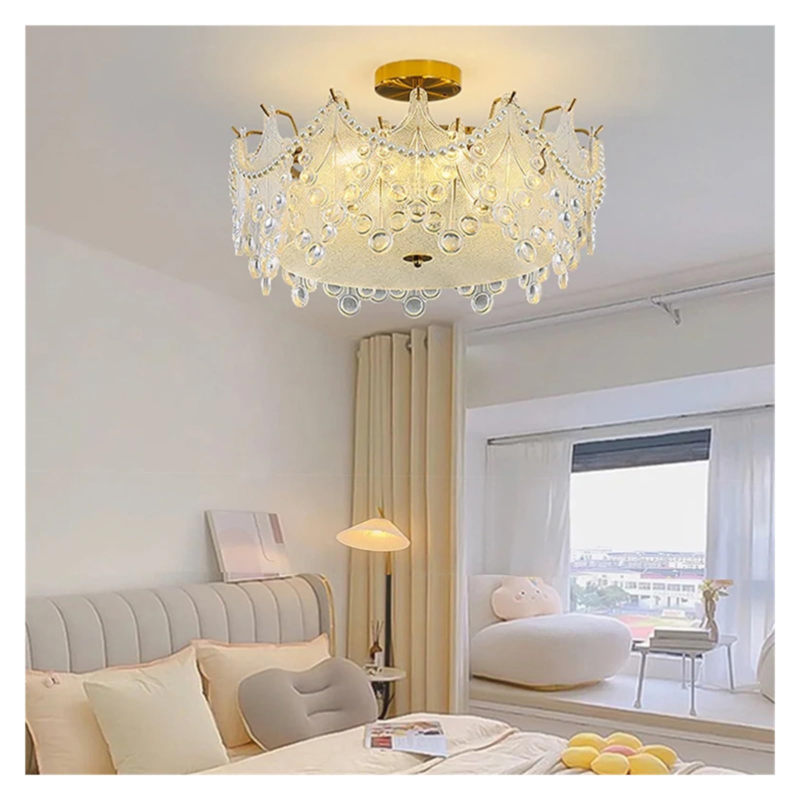 Plafonnier LED pour chambre évitant la fatigue visuelle intensité variable 50cm