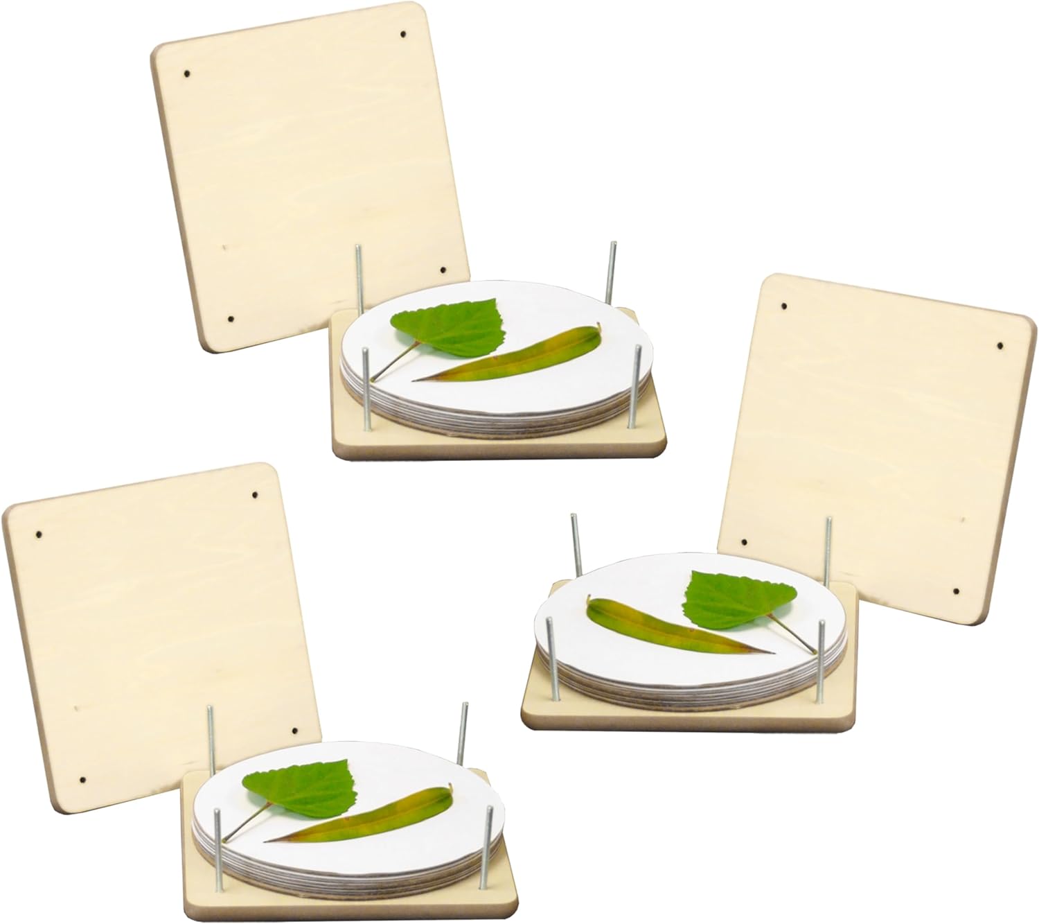 BestNest Nature Presses, 9" x 9", Set of 3 – Flower & Leaf Pressing Kit with MDF Boards, Cardboard & Blotting Paper, Adjustable Wing Nuts, Craft Press for Kids, Classrooms & Botanical Preservation