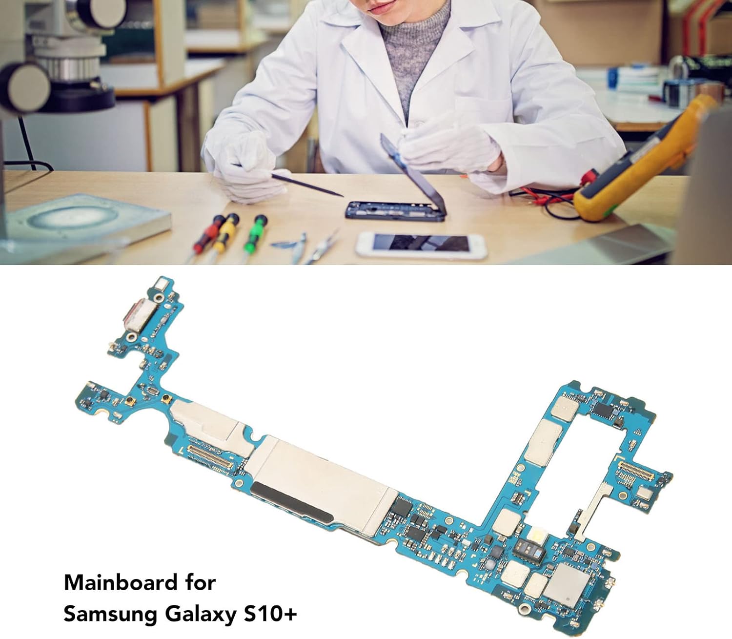Scheda Madre per Sostituzione Smartphone Samsung Galaxy S10+ da 128 GB, Piastra Scheda Logica Scheda Madre Cellulare Sbloccata, Materiale PCB Facile da Installare (Versione USA) Scheda Madre per Sostituzione Smartphone Samsung Galaxy S10+ da 128 GB, Piastra Scheda Logica Scheda Madre Cellulare Sbloccata, Materiale PCB Facile da Installare (Versione USA)
