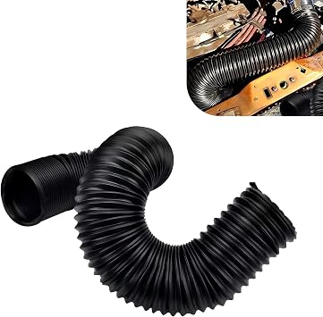 Car Duct Hoses, Retractable 3" Flexible Hose, Cold Air Intake Tube, Universal Car Modified Intake Accessories Black