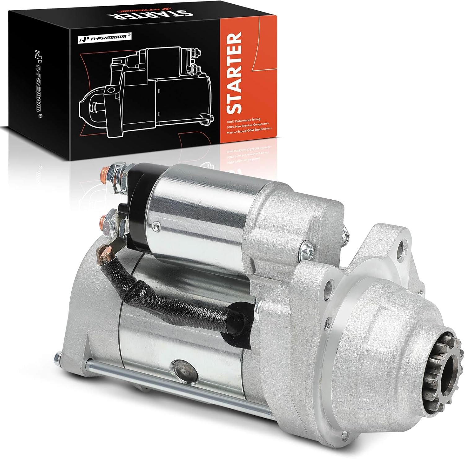 A-Premium Starter Motor Compatible with Ford F-250 Super Duty 2011-2022, F-350 Super Duty 2011-2022, F-450 Super Duty 2011-2022, F-550 Super Duty 2011-2022, 6.7L, 12V 3KW 12-Teeth Clockwise
