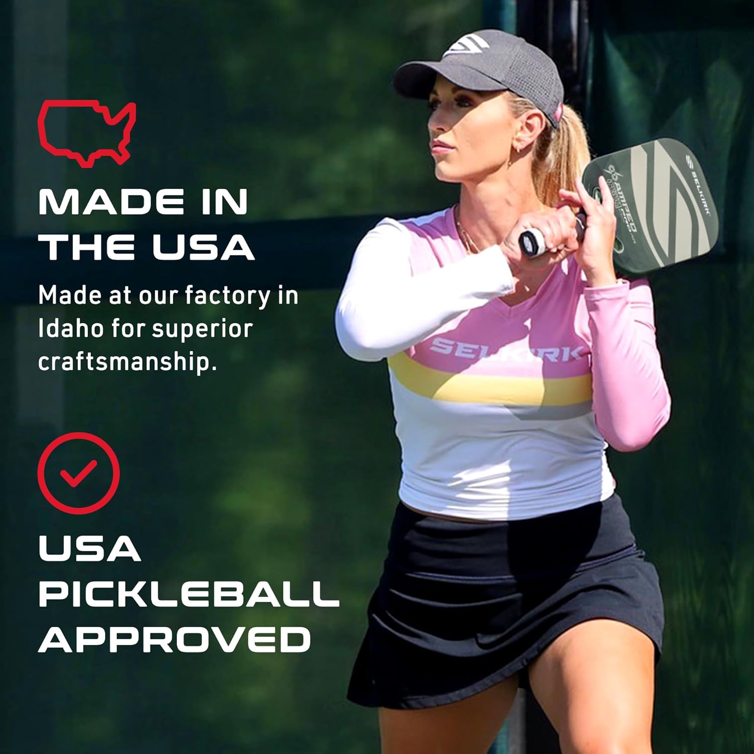 Selkirk Sport Amped Pickleball Paddles | Assembled in The USA | Amped Control or Amped Pro Fiberglass Pickleball Paddle | Unrivaled Precision & Control Pro | Silver | Midweight Invikta (Elongated Shape) image 6 of 7 B0CSDYLY1F