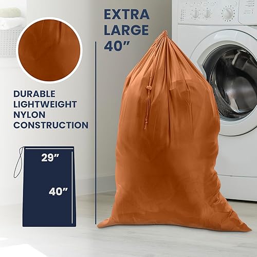 Miniatura 4 de Bolsa de lavandería de nailon resistente de alta calidad, cesta de ropa con cordón, artículos esenciales para el hogar y la universidad