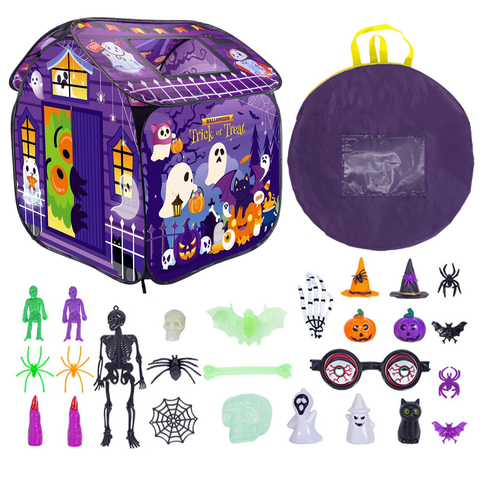 Playhouse für - Spielzelt für Halloween, Innenzelt für Halloween | Belüftetes Spielhaus für Kleinkinder mit Tür, faltbarer und belüfteter Spielplatz für