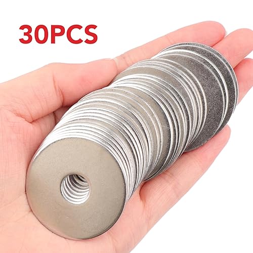 Miniatura 2 de AOKOLL Arandelas de guardabarros de 38 "Arandelas planas de acero inoxidable 304 Arandelas metálicas universales (38" x 1-12" 30PCS)