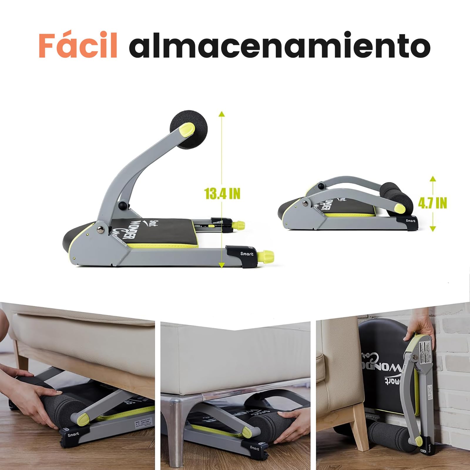 Wonder Core Máquina inteligente para abdominales, equipo de ejercicio abdominal, máquina de entrenamiento corporal total para gimnasio en casa