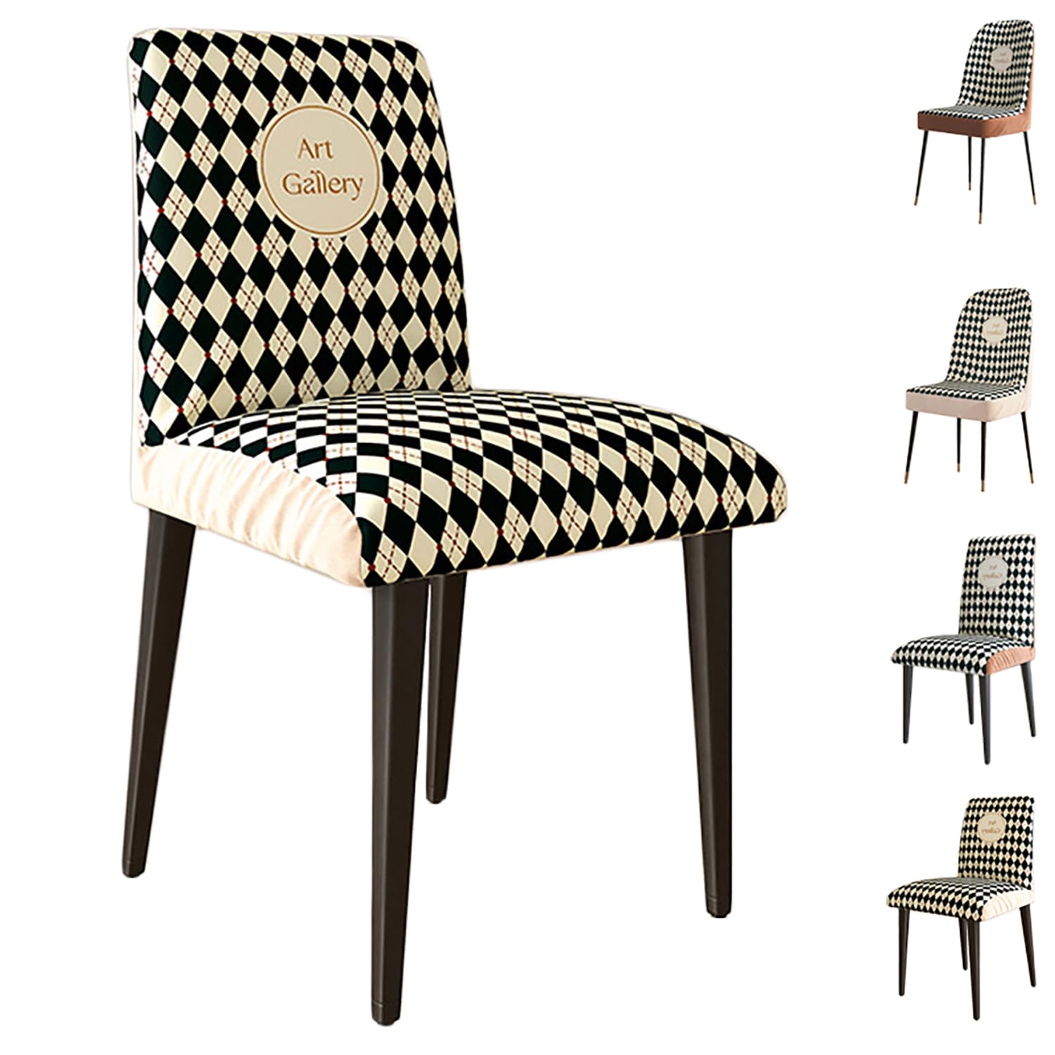 Housse de chaise sans accoudoirs beige pour décoration de salle à manger