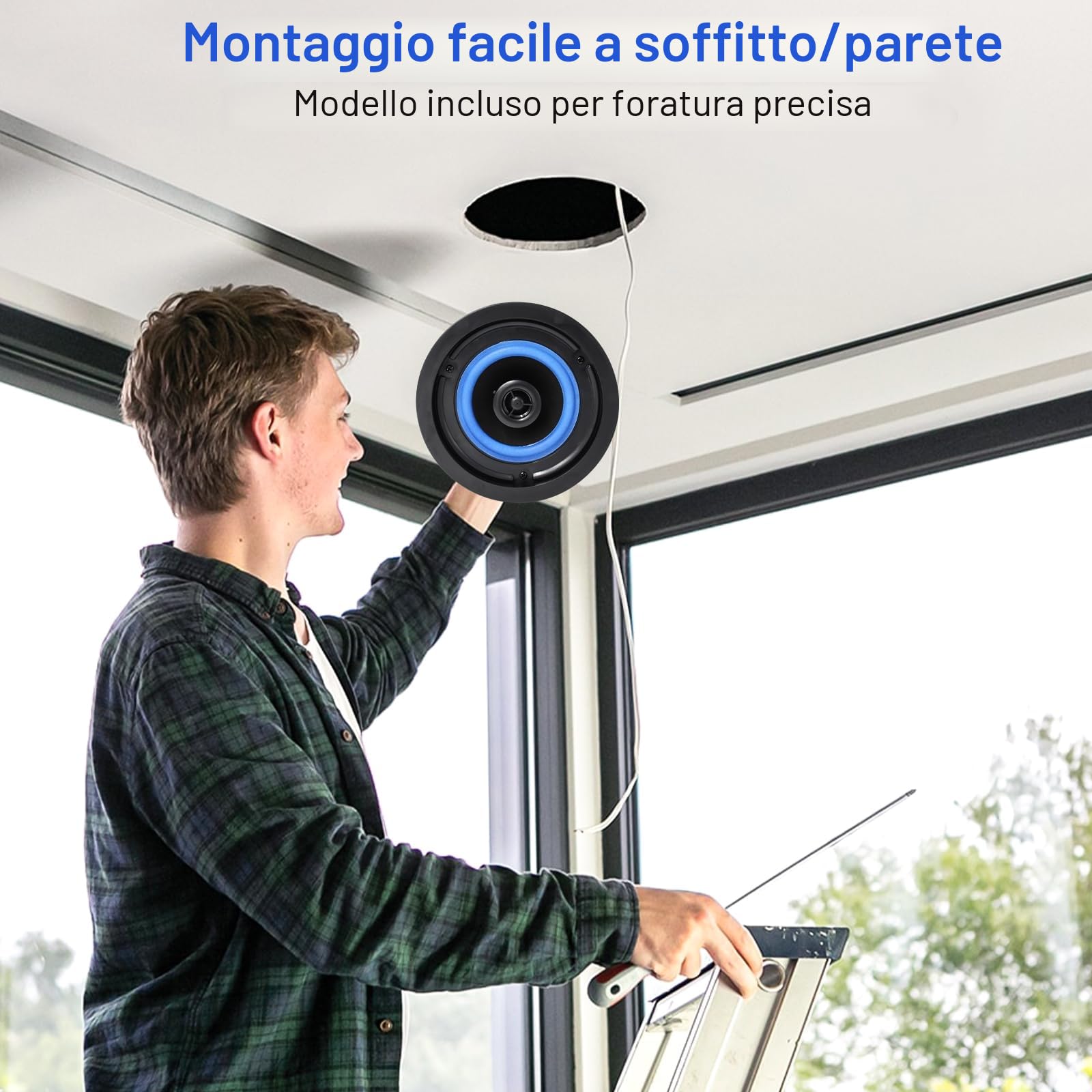 STUDIOFINIX zestaw głośników sufitowych Bluetooth 2-drożny 10 cm 320 W