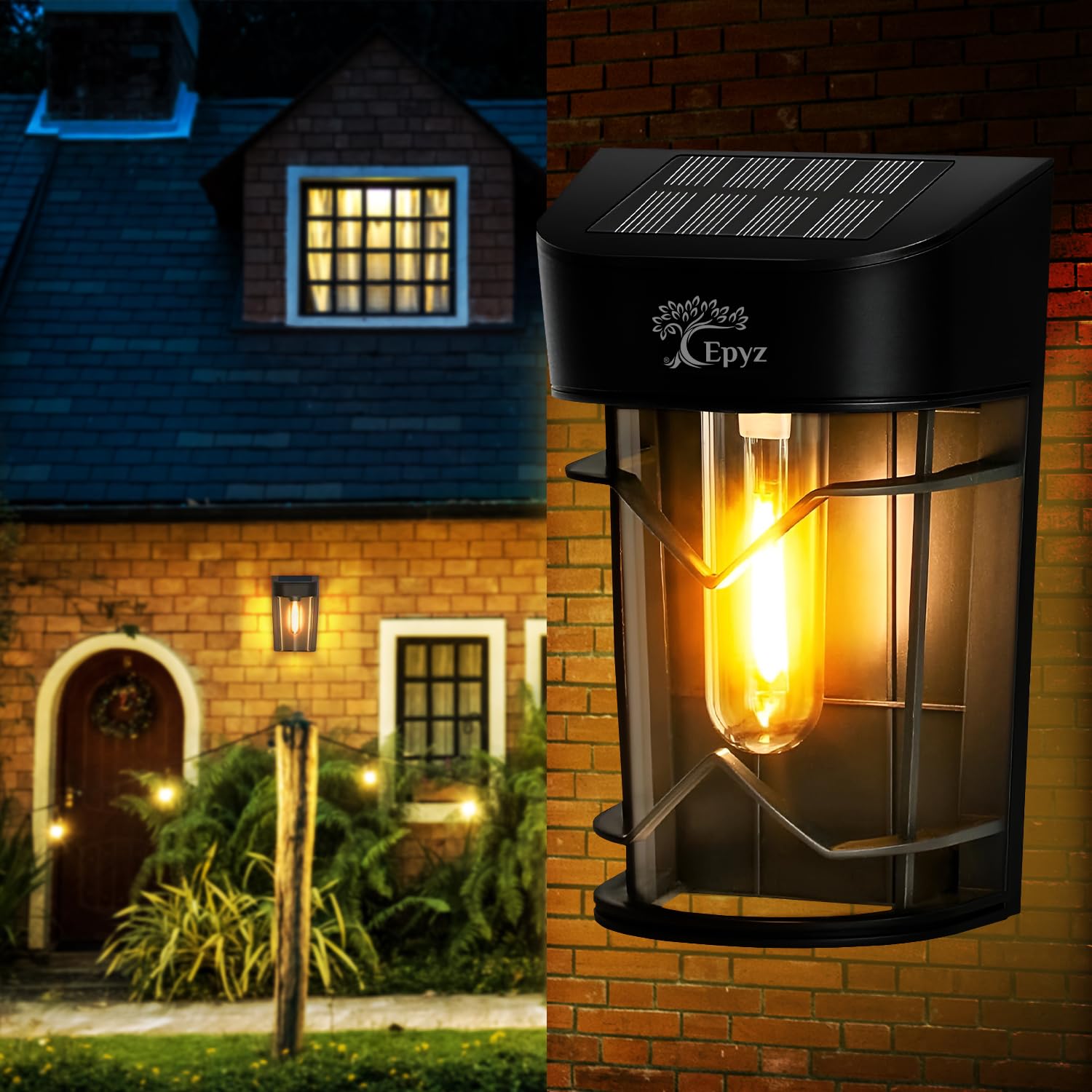 Epyz Solar Wall Light - Warm Yellow LED -8