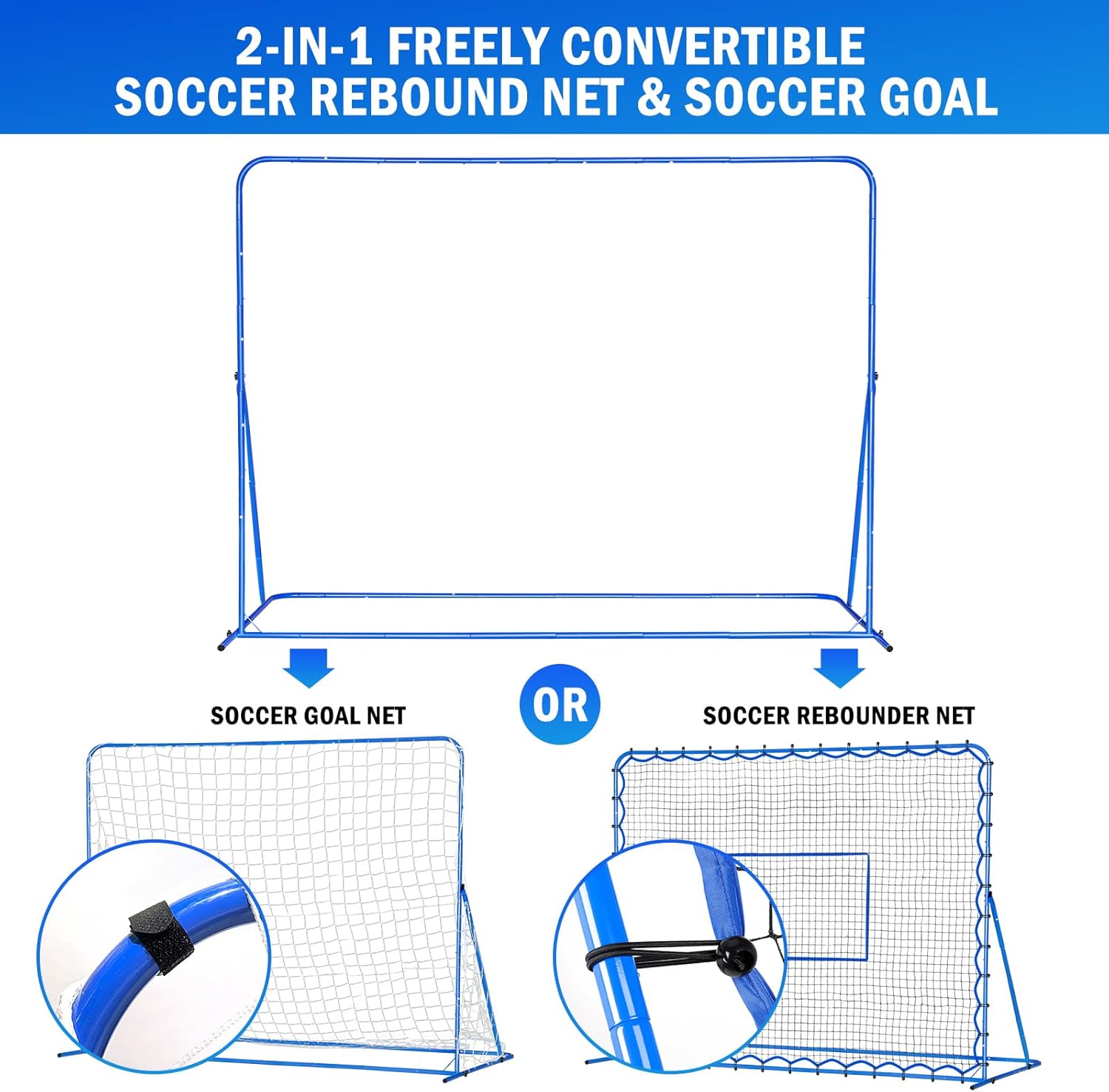 Soccer Baseball Rebounder Net, Quick-Switch Angle Soccer Pitchback Volleyball Training for Control, Passing Practice, Easy Setup Soccer Goal Rebounder Gifts Aids & Equipment for Kids,Teens & Adults