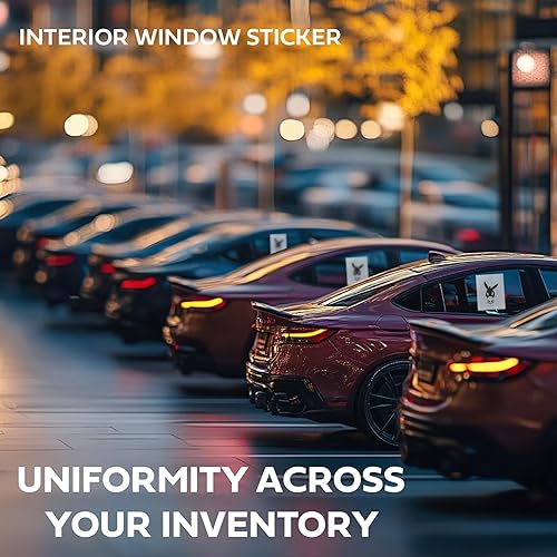 Miniatura 9 de Adhesivos interiores para ventana de automóvil y concesionarios, blanco en blanco, 8.5 x 11 pulgadas, (250 unidades de calcomanías) (adhesivo)