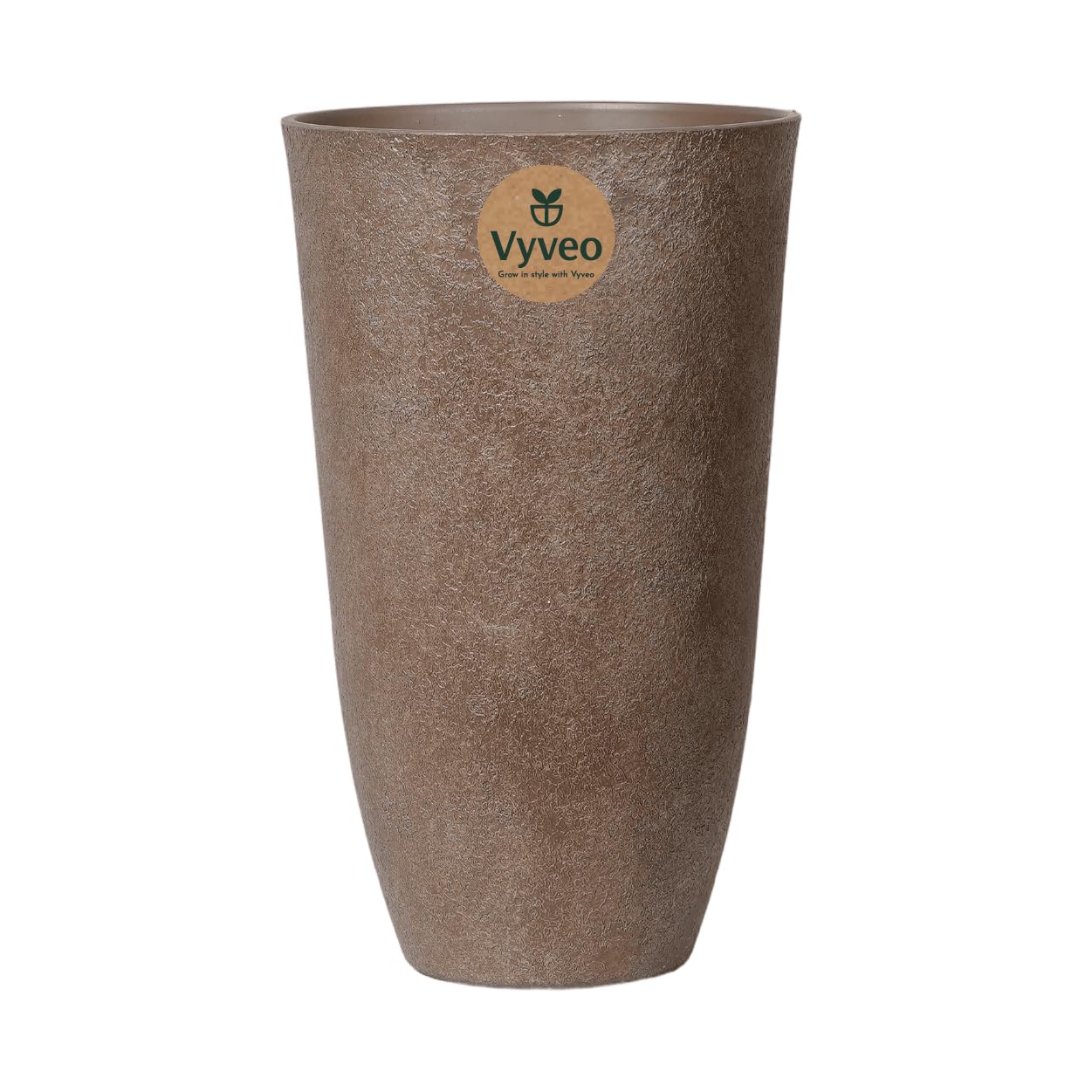 Blumentopf Tower - 35x61 - Braun (Retro) - Blumentopf für den Innen- und Außeneinsatz - Übertopf - Pflanztopf - Pflanzgefäß