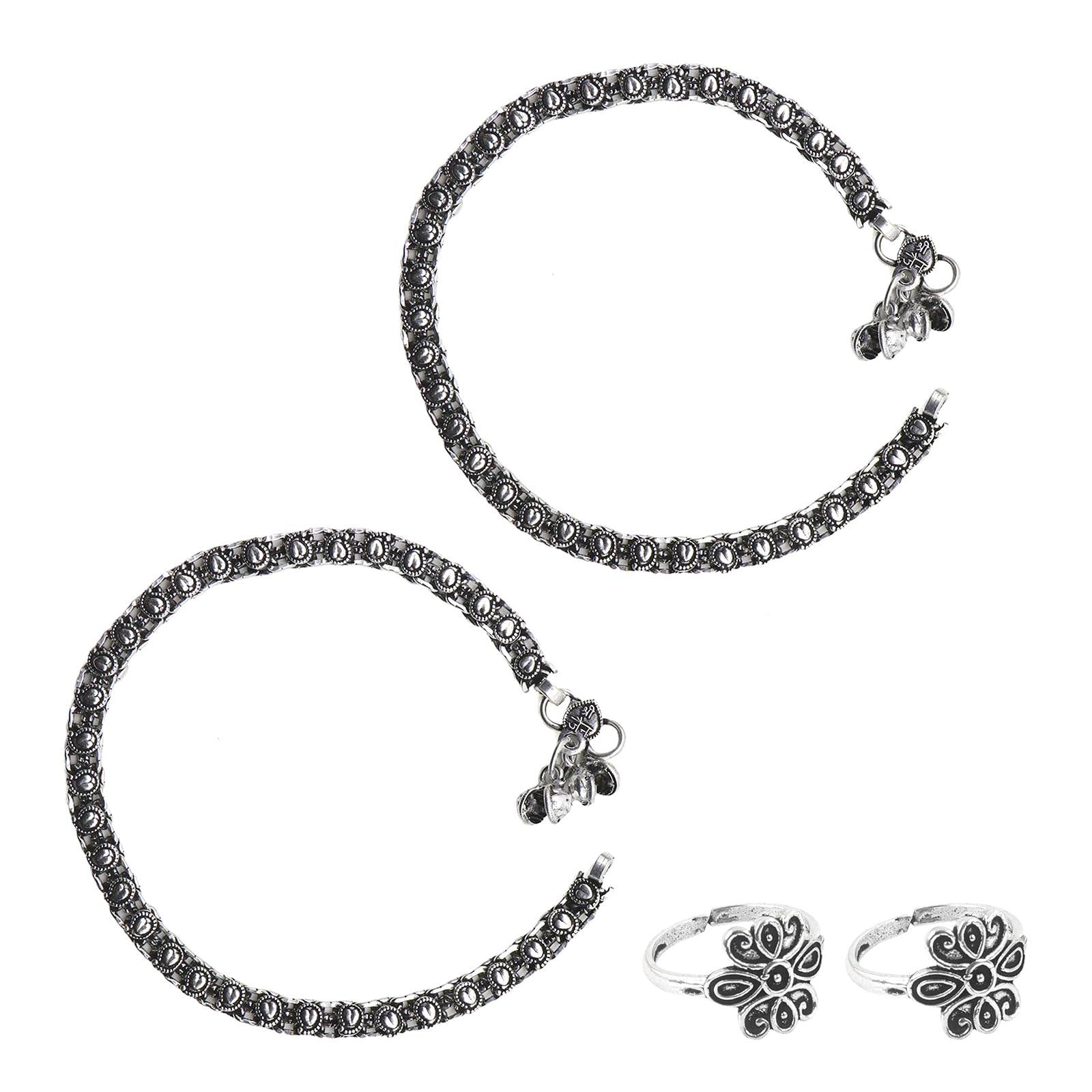teejh Prachi Set Of Anklet and Toe Ring-picture-33