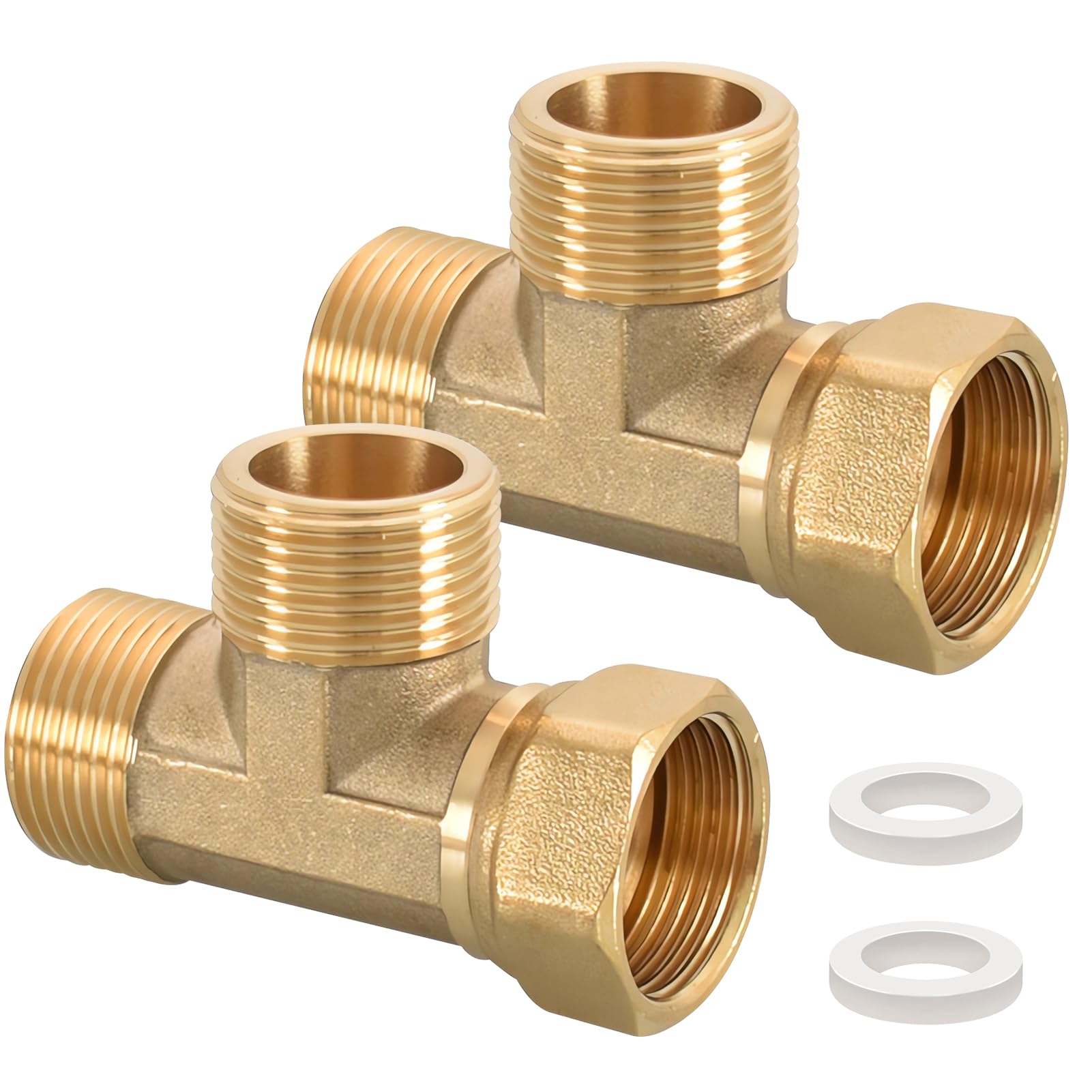 Lot De 2 Raccords En T En Laiton - 1" - Raccord En T - 1" - AGxAGxIG