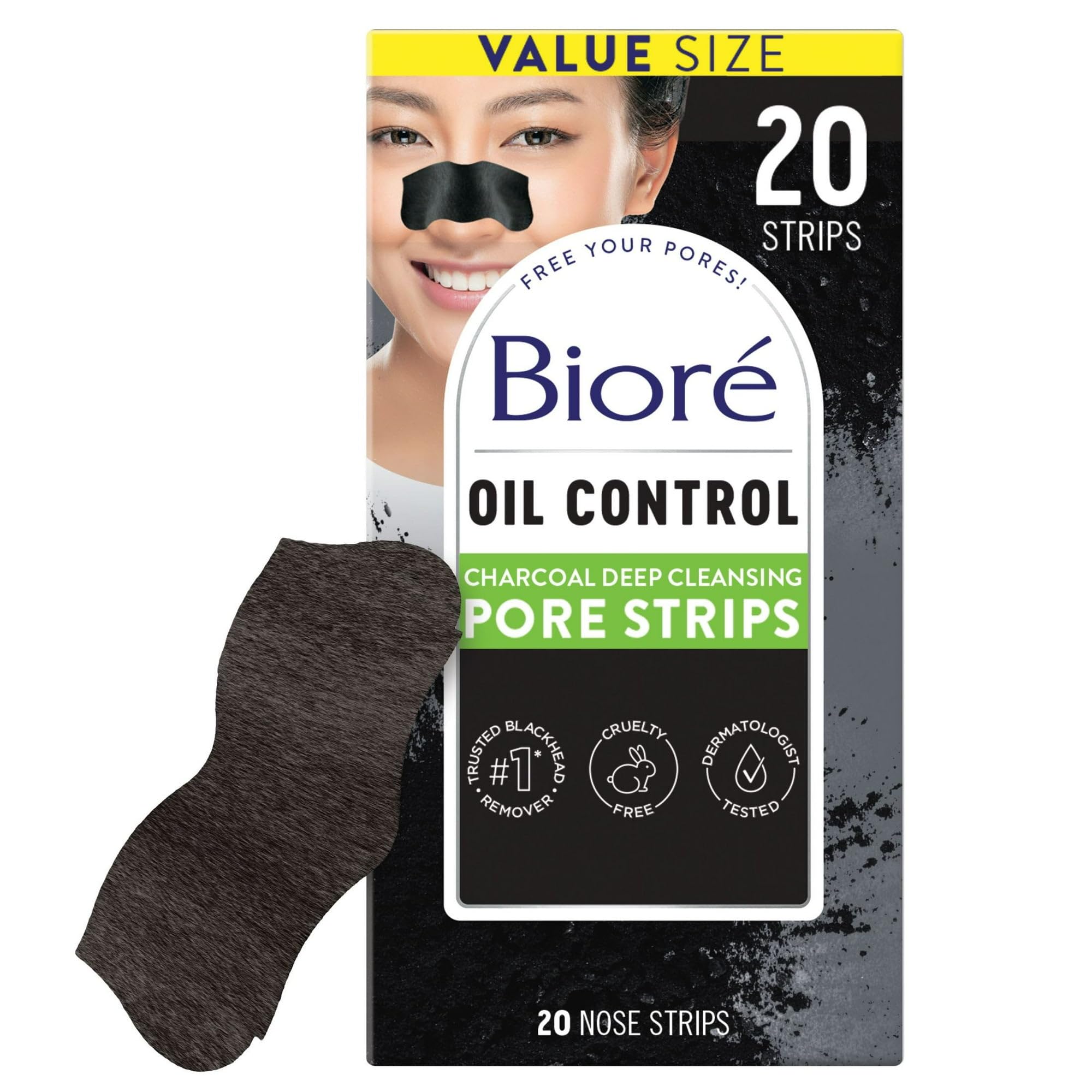 Charcoal Blackhead Remover Pore Strips, Deep Cleansing Nose Strips For Skin Care, 20 Ct - These #1 Blackhead Remover Strips Instantly Unclog Pores By Removing Dirt, Oil And Blackheads