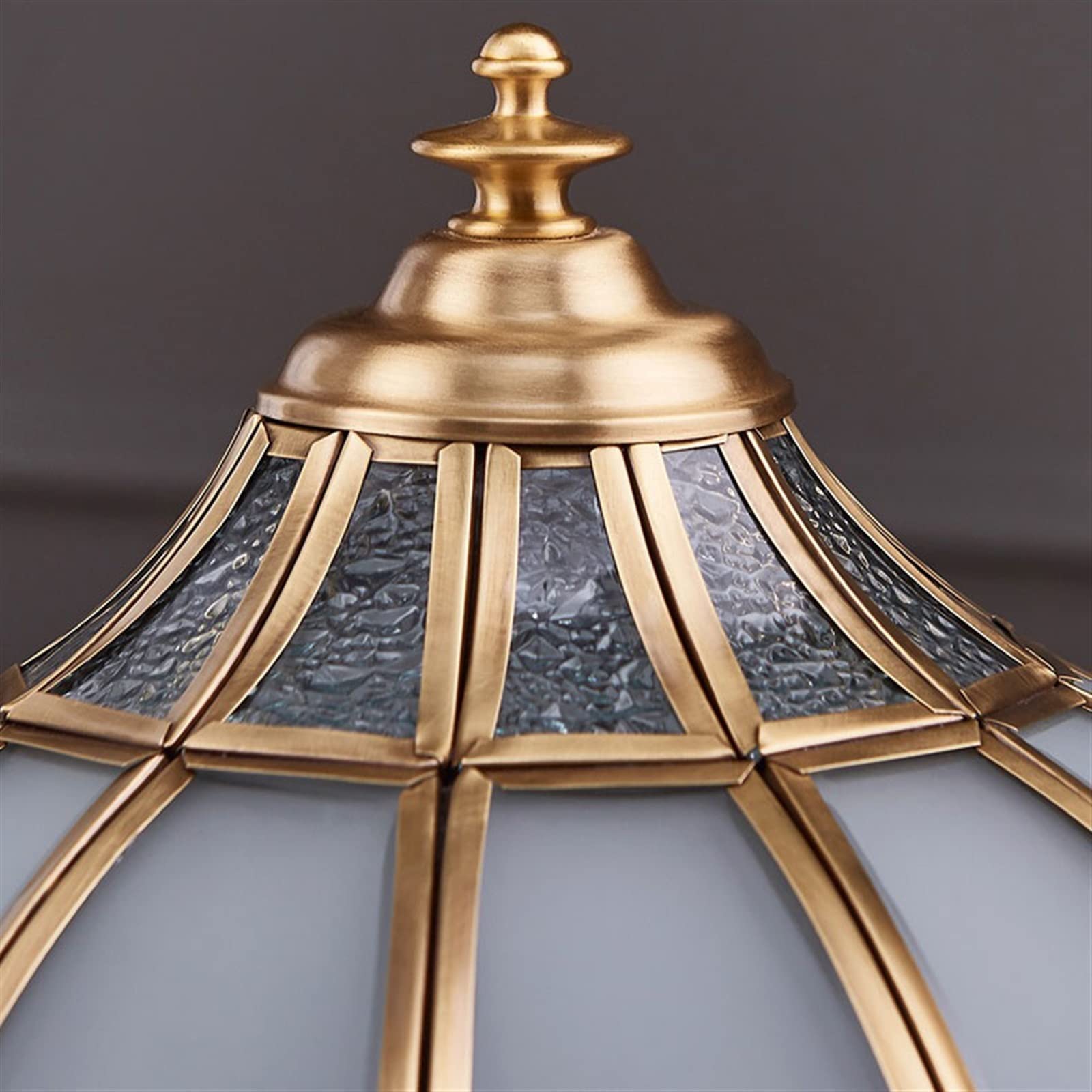 Affascinante Lampada da tavolo in rame di lusso retrò in stile europeo comodino for camera letto squisita decorativa for studio e ufficio Paralume in vetro Arredamento per la casa