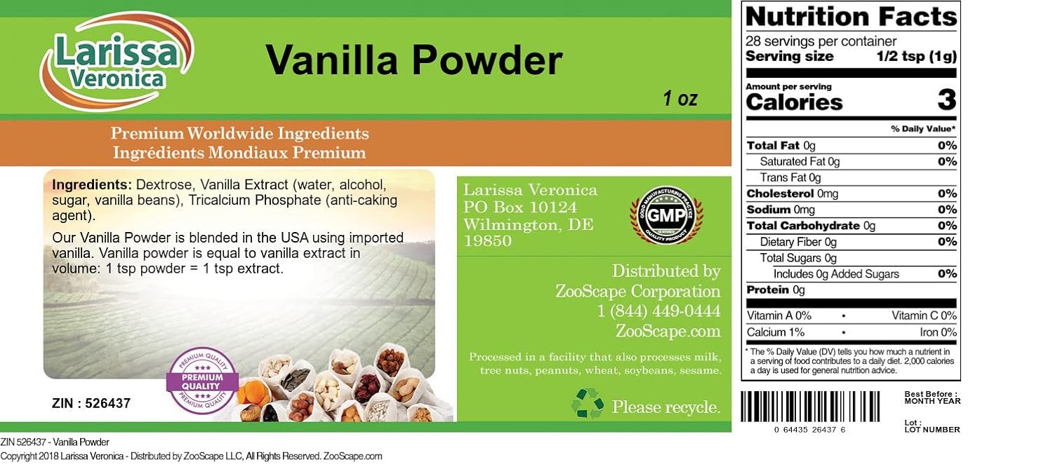 Vanilla Powder (1 oz, ZIN: 526437) - 3 Pack