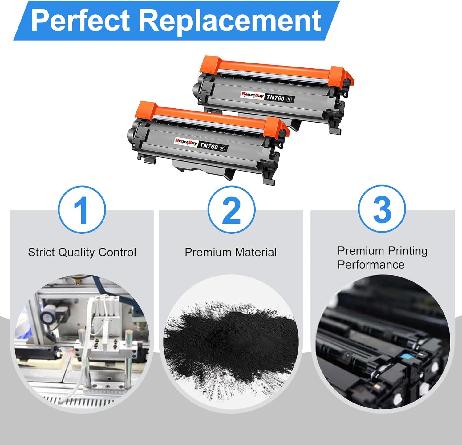 TN760 Toner Cartridges Replacement for Brother Toner TN-730/TN-760 Compatible HL-L2350DW MFC-L2710DW MFC-L2750DW HL-L2395DW HL-L2370DW DCP-L2550DW HL-L2390DW (Black, 2 Pack) - Image 5