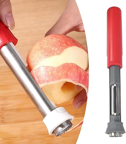 Miniatura 7 de MagiDeal Apple Corer - Herramienta de descorazonador de manzana resistente, acero inoxidable, de alta calidad, extractor de frutas para hornear