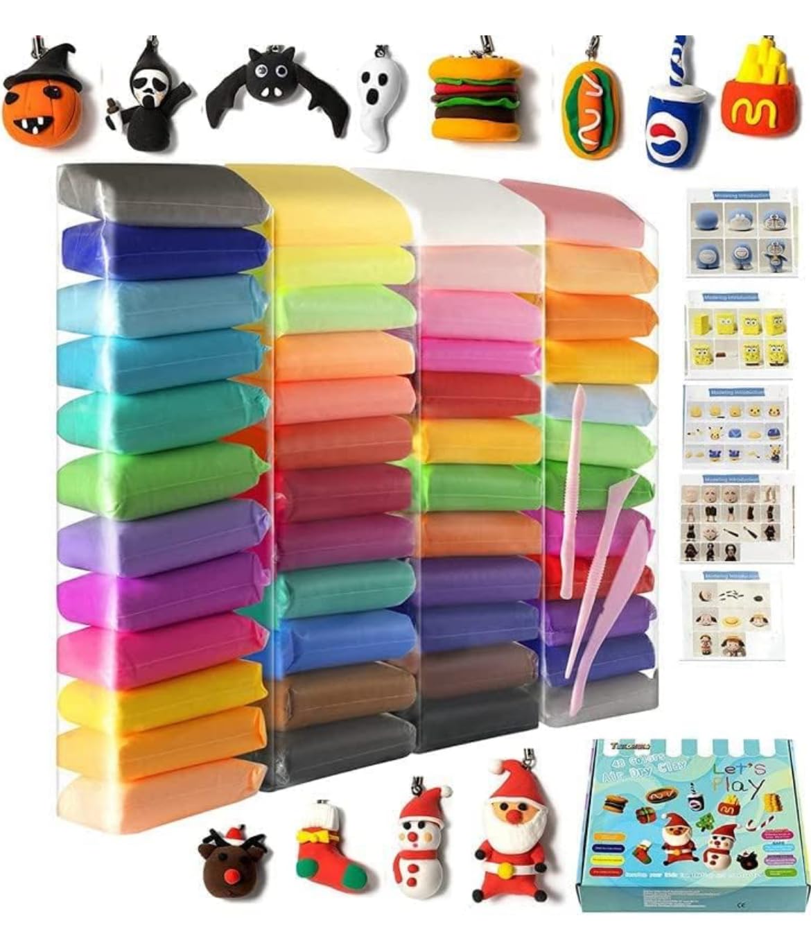 Lai Lai Pack of 12 Non- Toxic Air Dry Clay Colorful Children Soft Clay, Creative Art Crafts, Gifts for Kids-Multi Color Modeling Magic Fluffy Foam Bouncing Clay Putty Kit for Kids with Tools