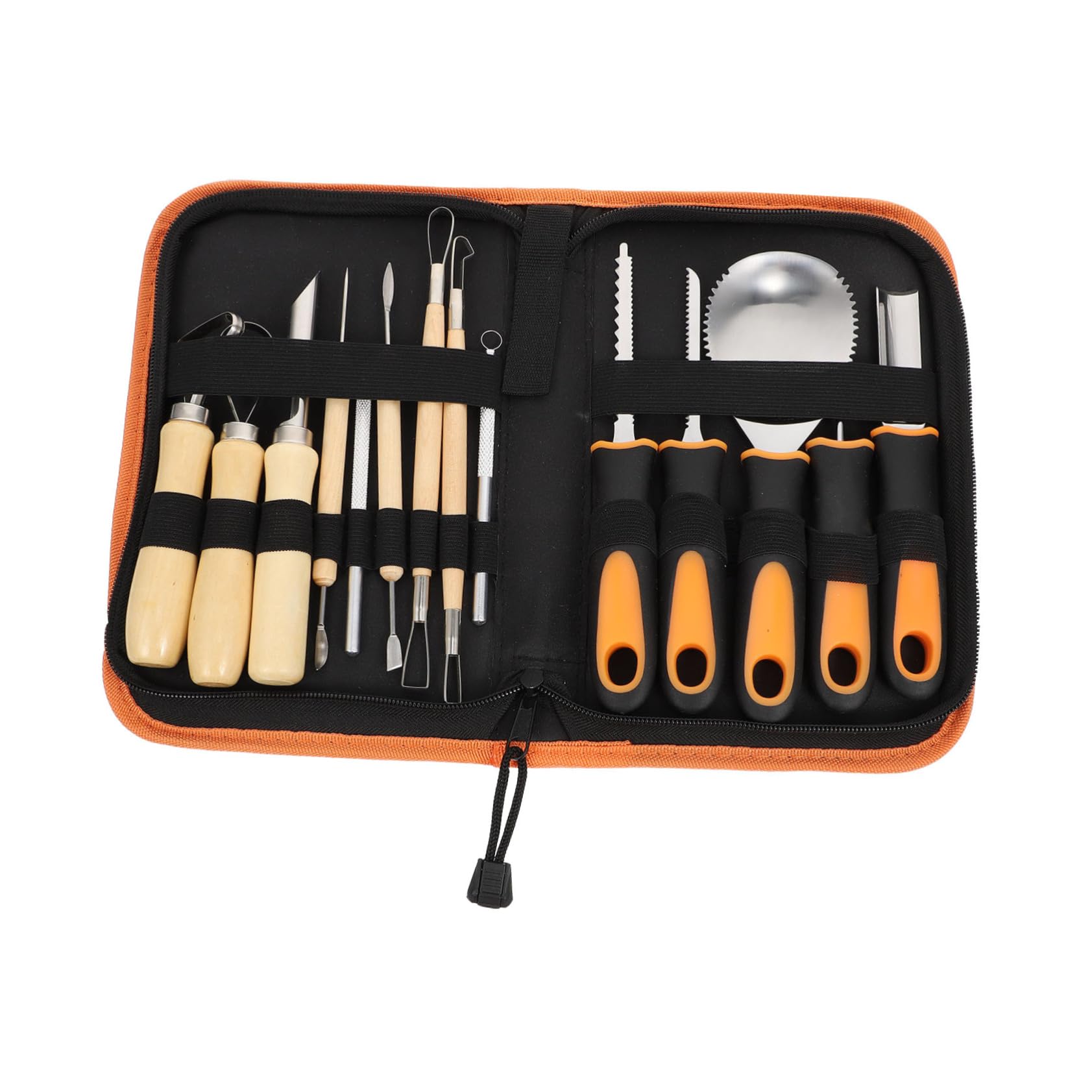 HOLIDYOYO Pumpkin Carving Tool Kit 15pcs Assorted Knives for Halloween Easy to Use