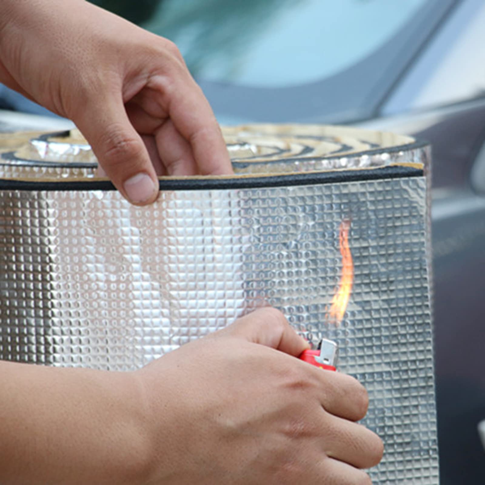 Pannello Riflettente Termosifoni,Materassino Isolante Autoadesivo, Isolamento A Calore Schiuma A Cellule Chiuse, per Il Controllo del Rumore Smorzante Acustico,25mm（THk）,1 * 1M(1m²)