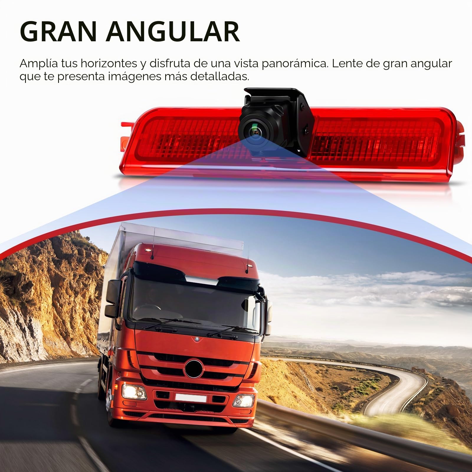 Hodozzy Cámara de Marcha Atrás para VW Caddy 2003-2015 para Luz de Frenos Cámara de visión Trasera luz de Freno de Coche AHD/CVBS con Líneas de Estacionamiento y Visión Nocturna Impermeable 12V