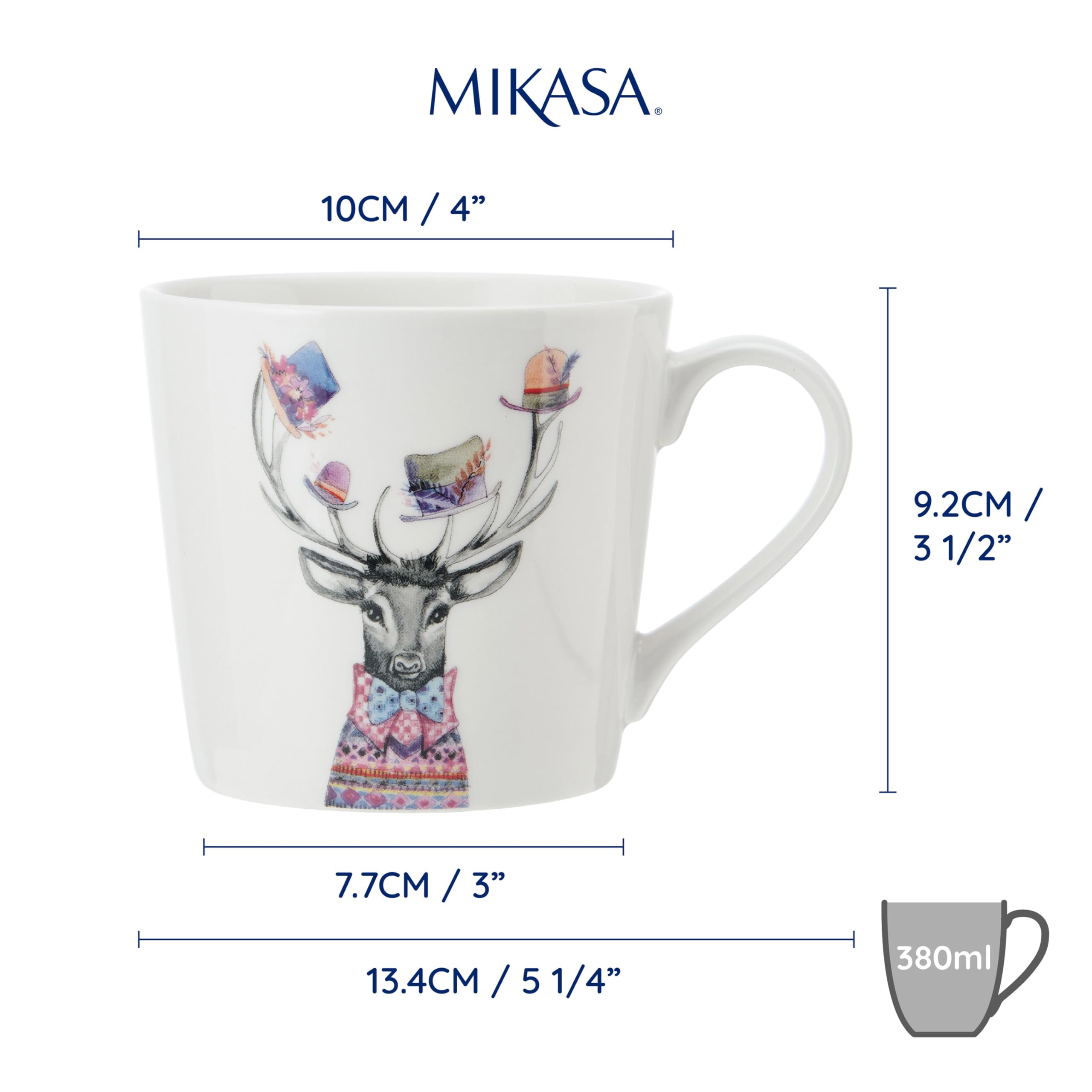 Cottage Garden Tazza Calice In Acciaio Inox Con Cervo - Bicchiere Decorativo In Resina Anticata, 396g, Regalo Natale
