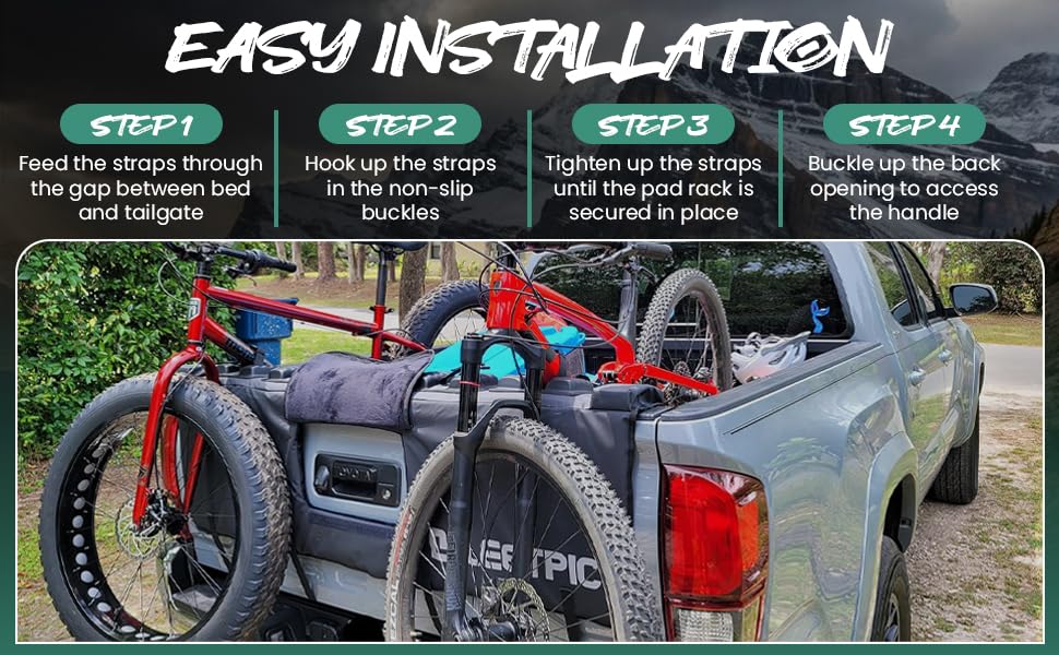 Mountain Bike Tailgate Truck Bed Bike Mat High Roller Tailgate