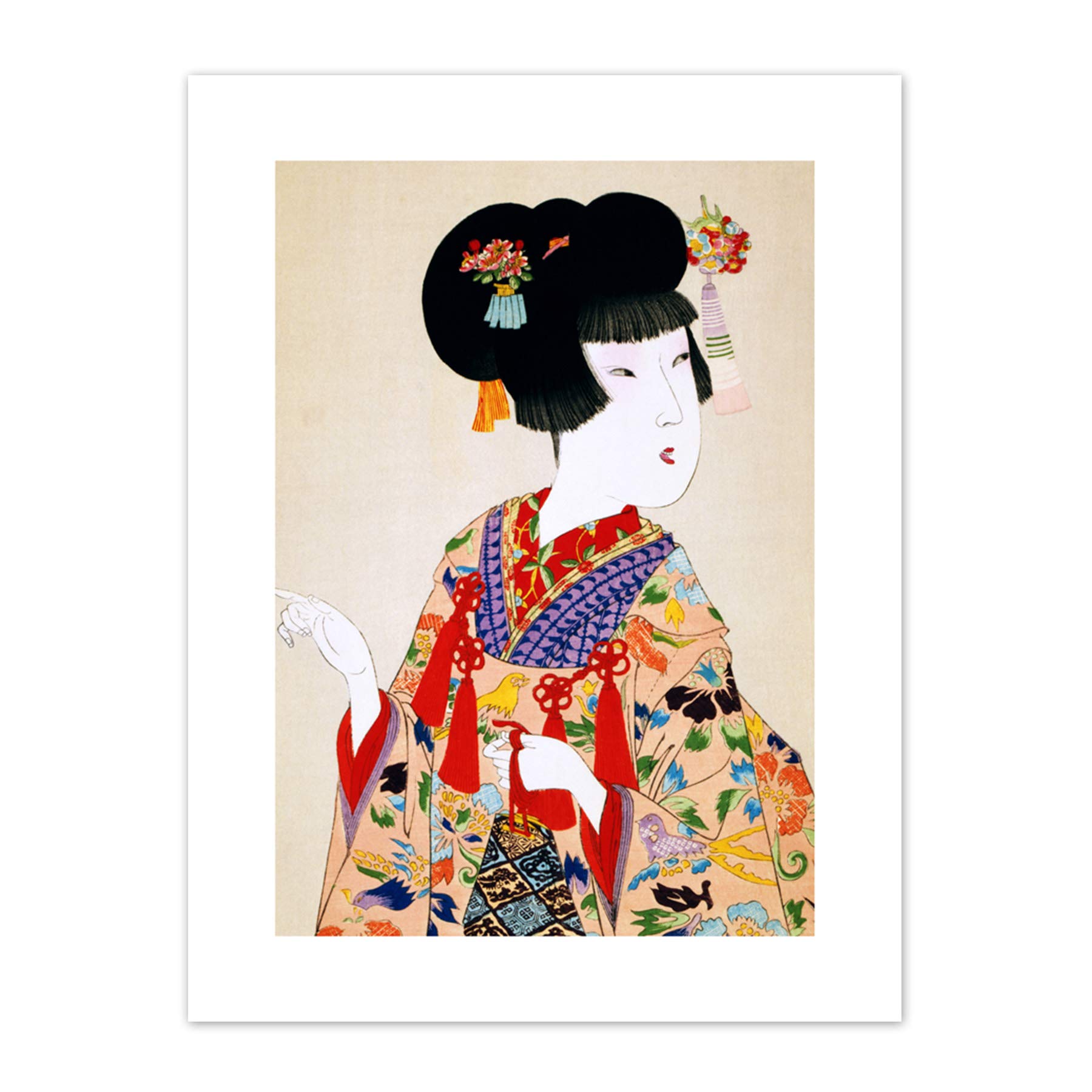 Chikanobu True Beauty Kimono Japan Canvas Wall Art Print