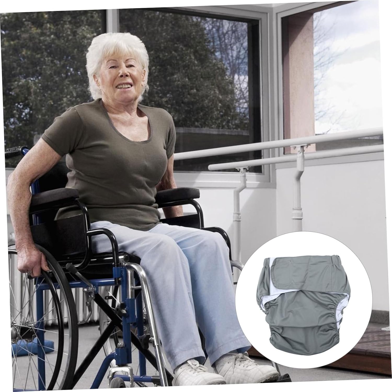 FOMIYES 1pc Washable Cloth Diaper for Adults and Elderly Absorbent Design Unisex for Daily Use and Comfort Grey Suitable for Waist