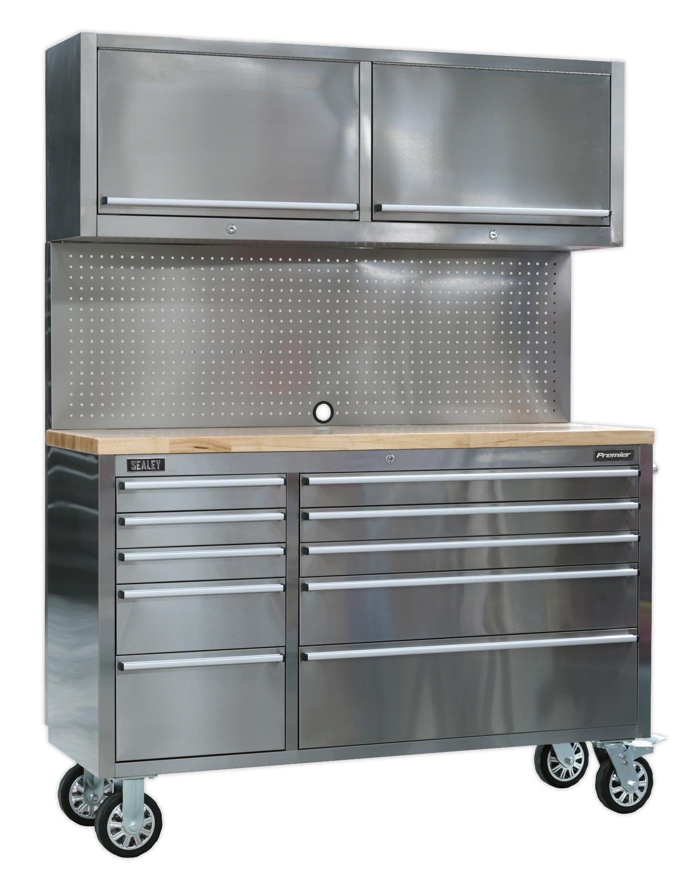 Sealey Mobile Stainless Steel Tool Workstation Stainless Steel