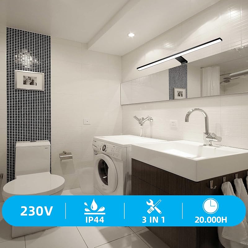 YIQAN LED Tükör Lámpa 30cm Természetes Fehér 4000K Fürdőszobai Világítás
