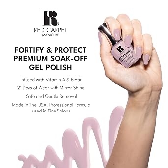 Red Carpet Manicure Fortify & Protect Kit Essentials for UV/LED Gel Application. Vitamin A & Biotin Infused, Long-Lasting, Chip-Resistant Manicure