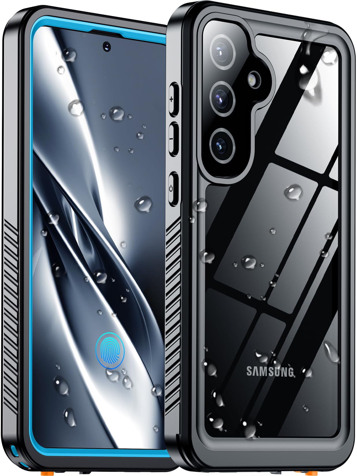 Temdan Designed for Samsung Galaxy S25 Case Waterproof, Built-in Lens & Screen Protector Military Shockproof Dropproof IP68 Underwater Full Body Phone