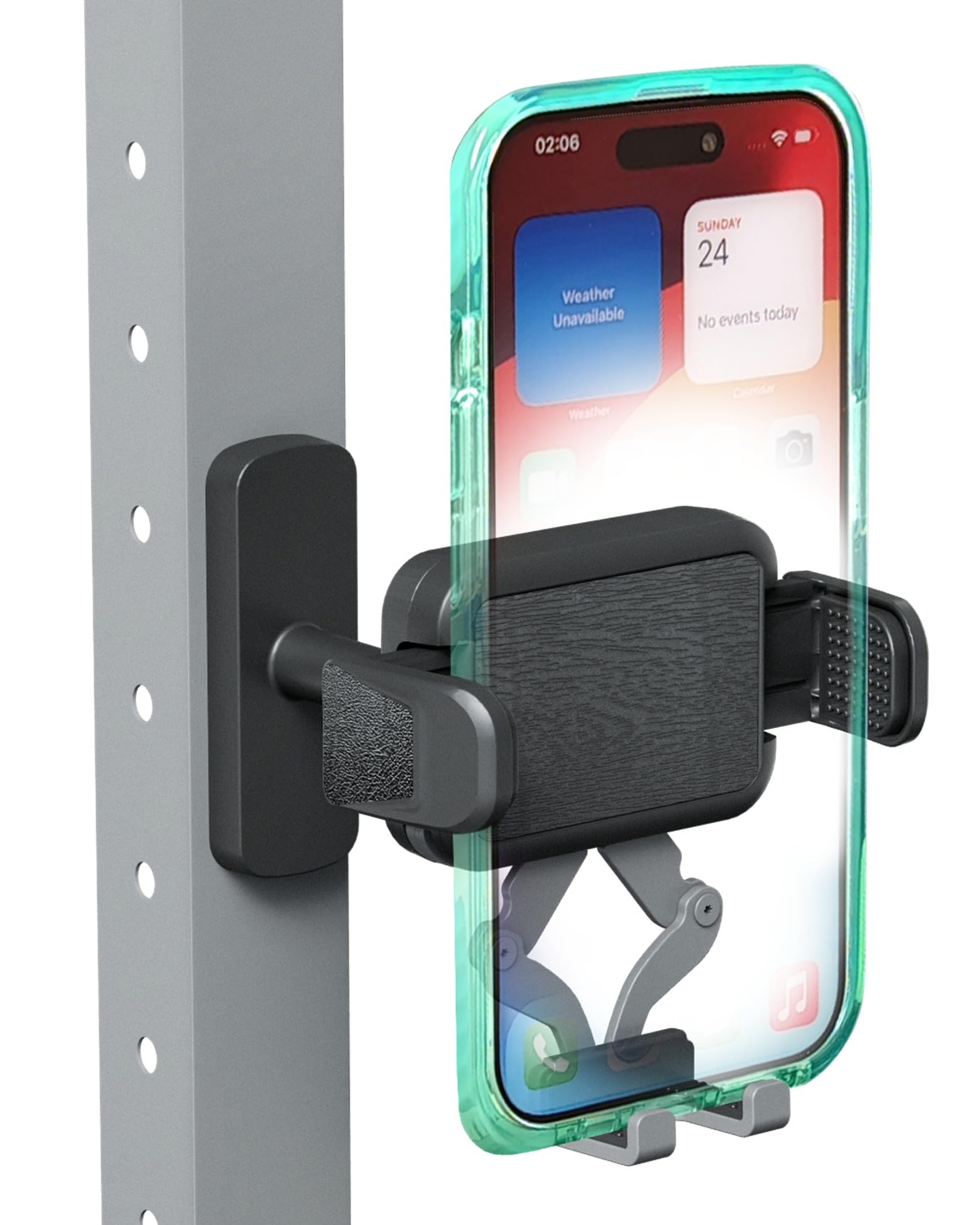 OEO Magnetic Phone Holder for Gym Magnet Gym Phone Mount with Quick Release Clamp for Android iPhone Compatible