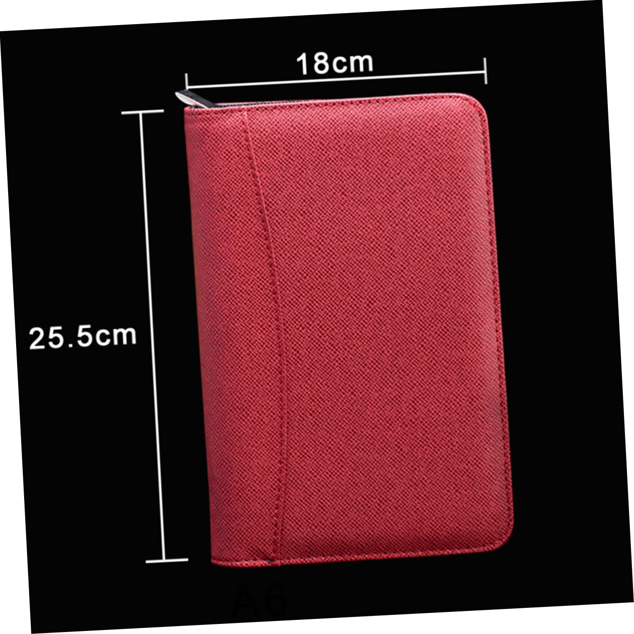 TEHAUX Cuadernos De Negocios Notebook Cuaderno De Cuero Sintético Cuaderno De Negocios Bloc De Notas Con Cremallera Organizador De Cuaderno Diario Bolsa De Viaje Con Cremallera
