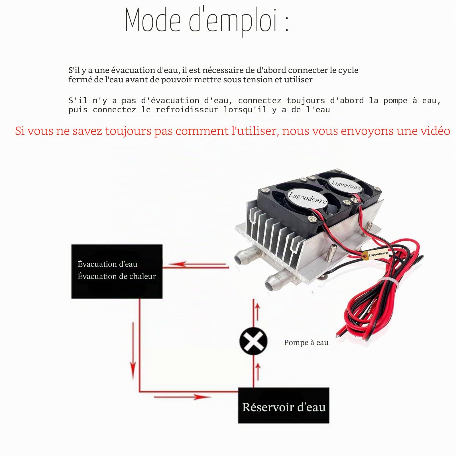 Lsgoodcare Kit de refroidissement Peltier 120 W semi-conducteur 12 V TEC1-12706 pour réfrigérateur électronique de voiture