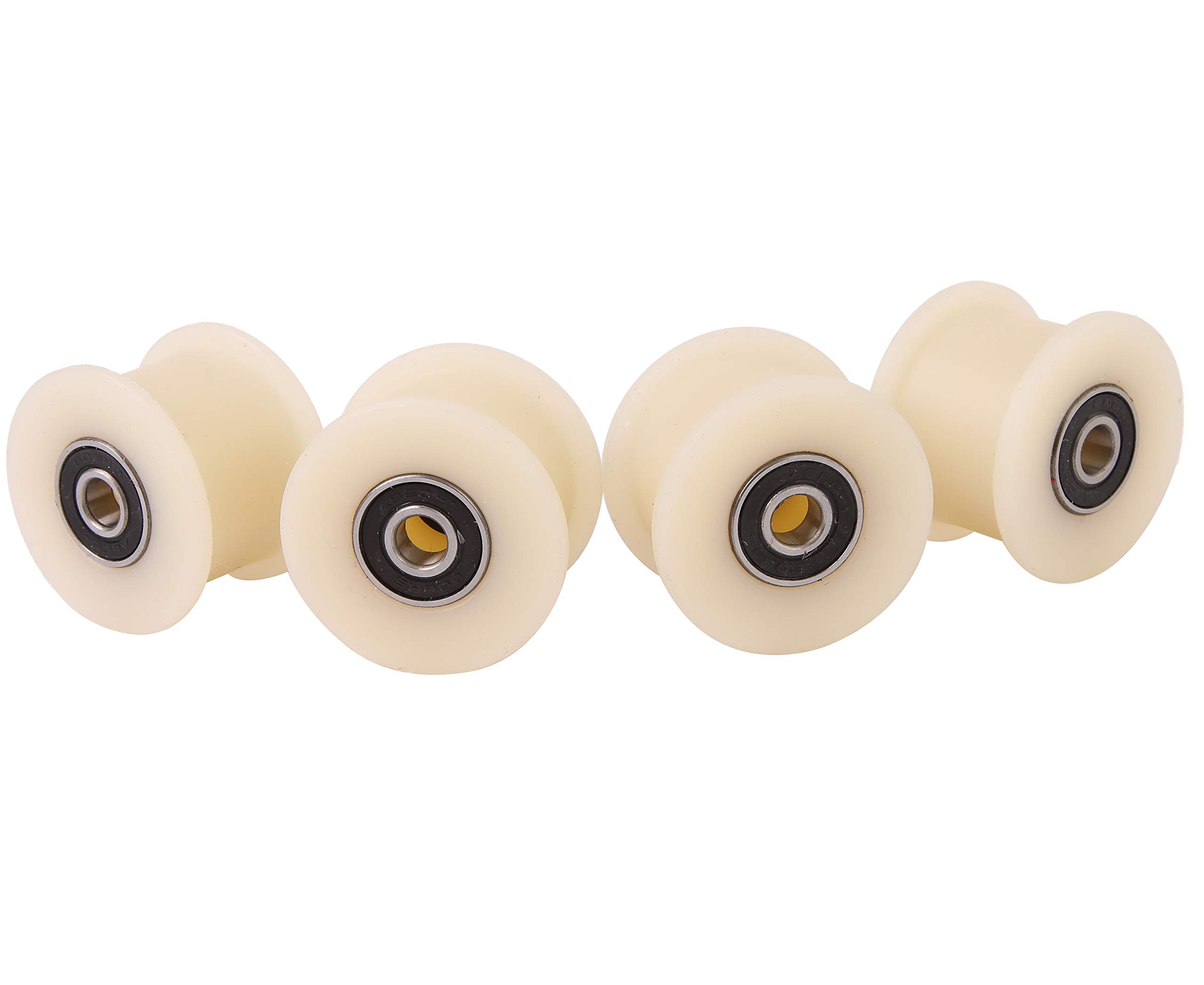 4 Stück Nylon Gurtspanner 45 mm Ø 25 mm Nut 8 mm Lager exakt in der EU gefertigt (45-25-8)