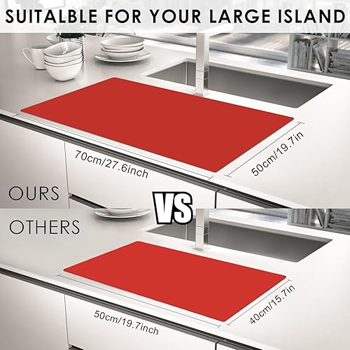 Miniatura 4 de Tapetes de silicona extra grandes para encimera de cocina, manteles individuales de silicona de grado alimenticio para niños, tapete de silicona