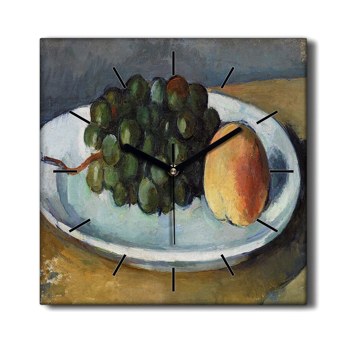 Horloge Murale Cuisine fruits colorés Toile Sans Tic-Tac Salon 30x30