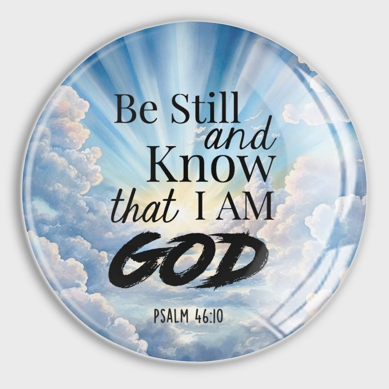 Be Still And Know That I Am God Magnets Refrigerator Strong Magnets Motivational Quote Glass Strong Fridge Magnets Glass Magnets for Locker Whiteboard School Office Adult