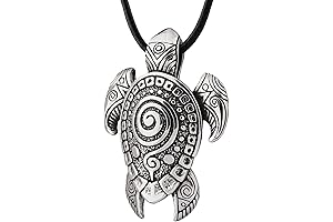Sea Turtle Nautical Necklace - Maori Style Silver Pendant