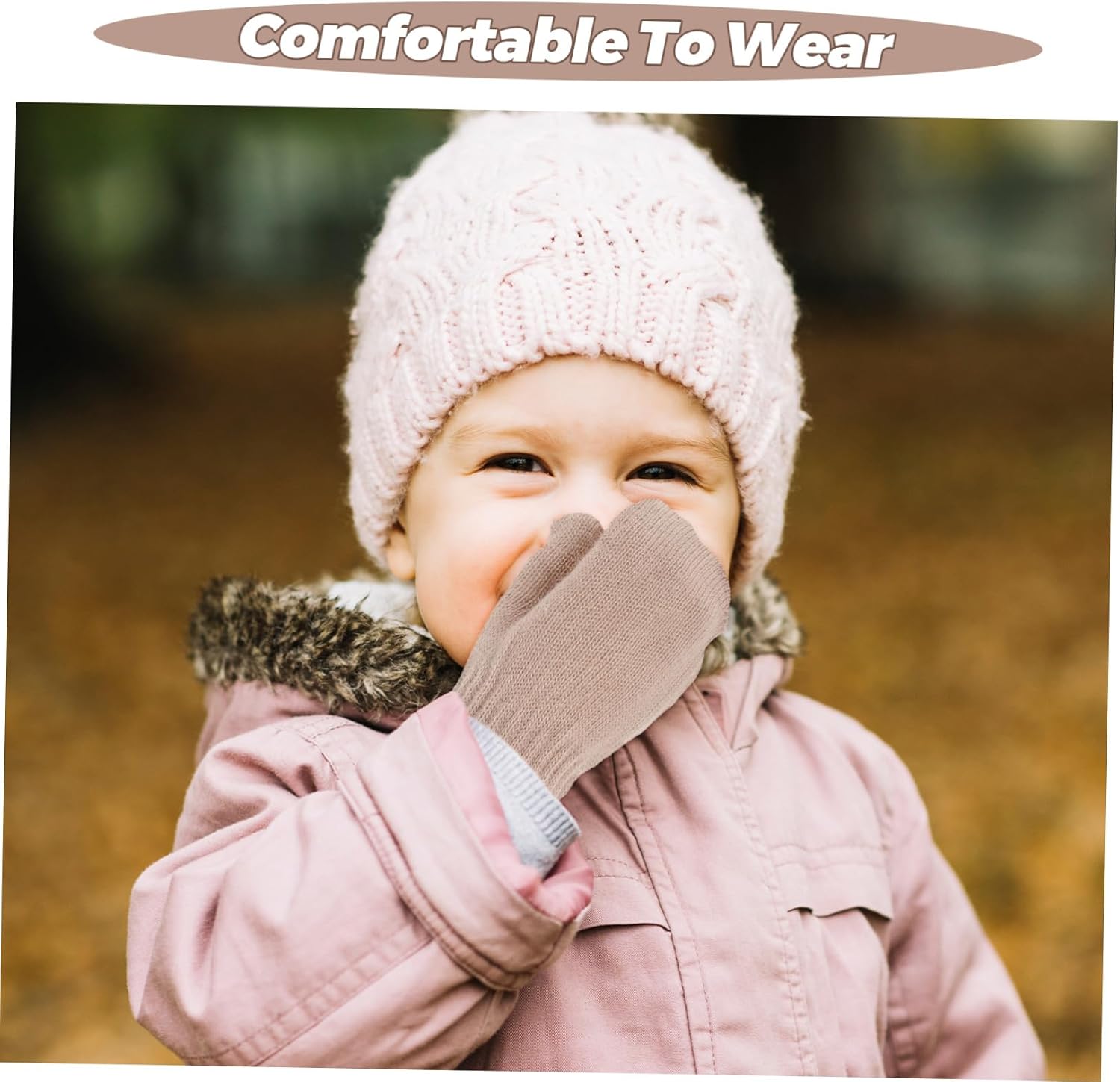 MERRYHAPY Children Snow Gloves Toddler Girl Mittens Plush Knitted Gloves Warm Mittens for Cold Weather