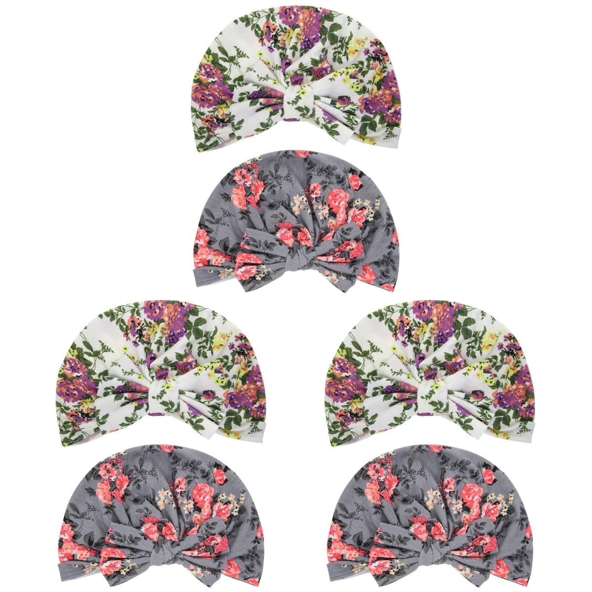 BESPORTBLE 3 Set Cappello con Fiocco Arricciato per Neonati Cappelli Invernali in Raso per Bambine E Cappelli per Piccoli Cappellini per Neonati Berretto 2 Pezzi * 3 Colore Casuale