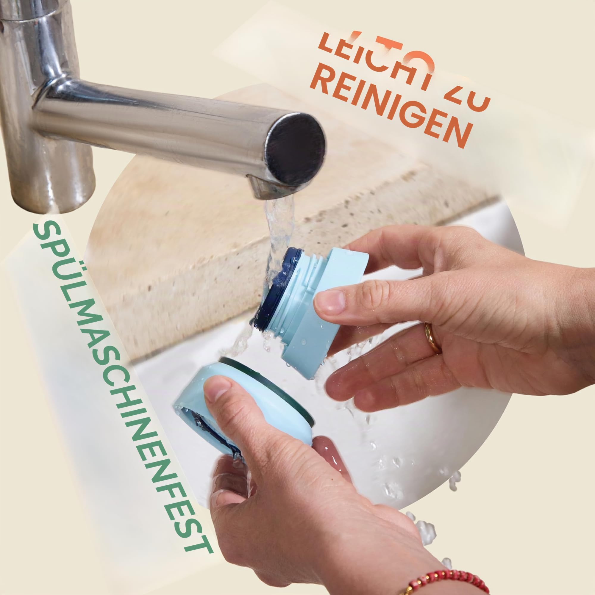 Ocean Bottle Brühflasche aus recyceltem Edelstahl, umweltfreundlich und wiederverwendbar, Steingrau, 350 ml