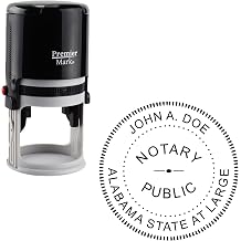 Alabama Notary Self-Inking Rubber Stamp - Meets State Specifications