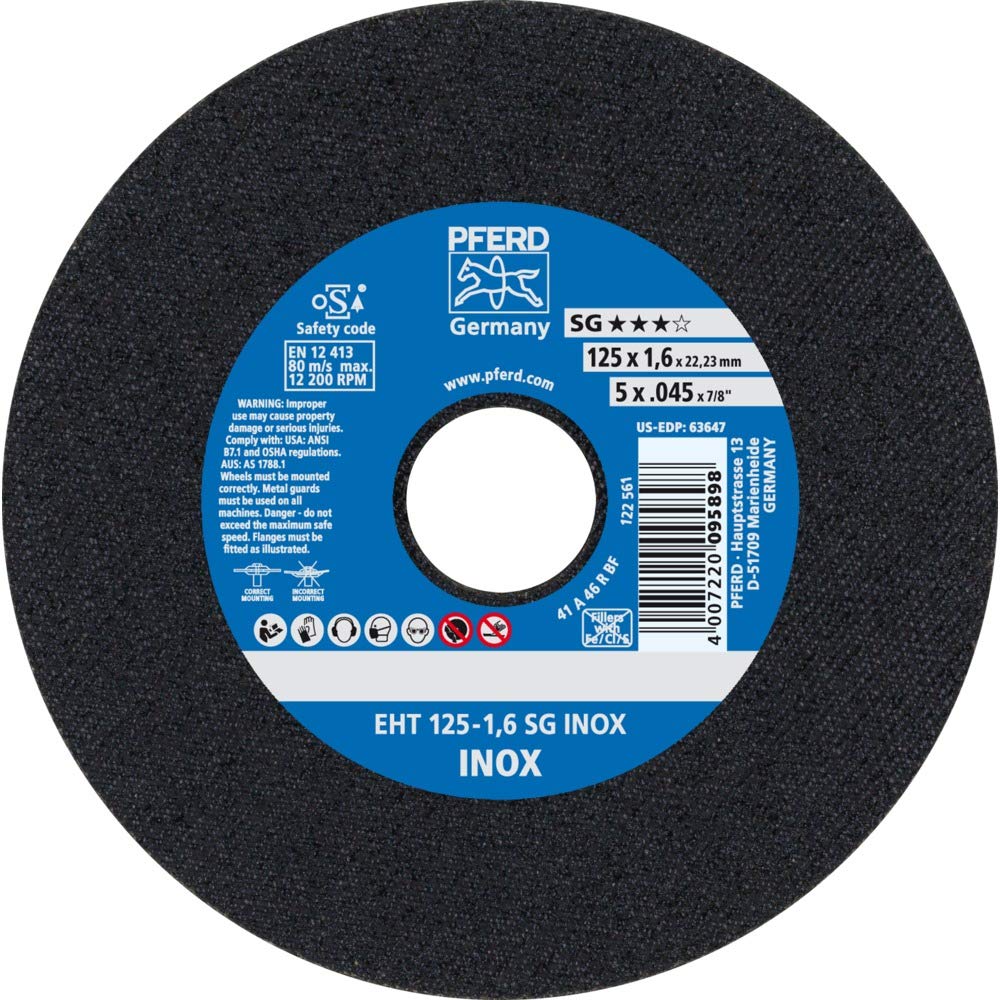 Disco da taglio PFERD EHT 125-1,6 SG INOX