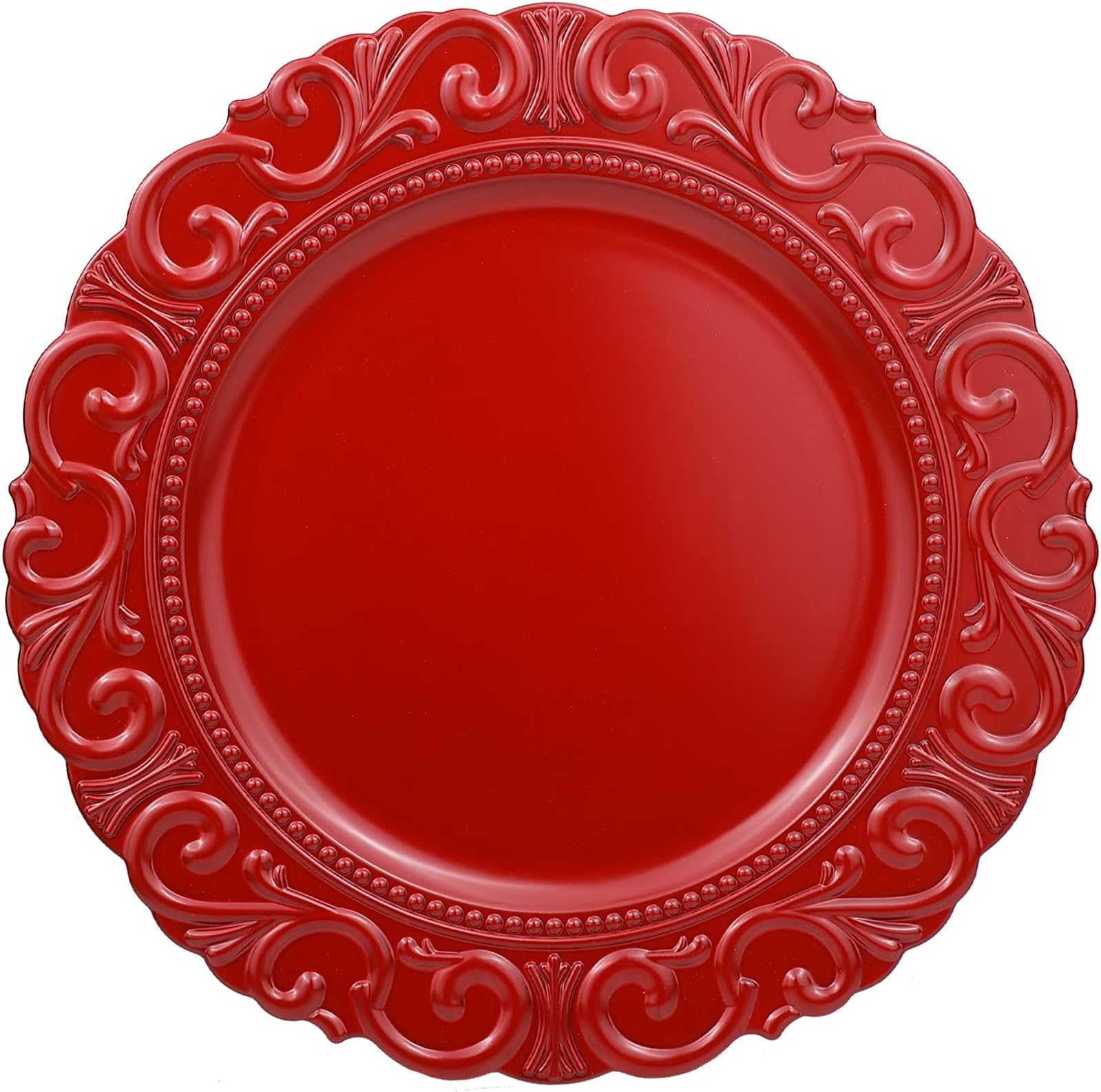 Tanlade 100 Pcs Charger Plates Bulk, 13 Inch Round Charger Plates Plastic Wedding